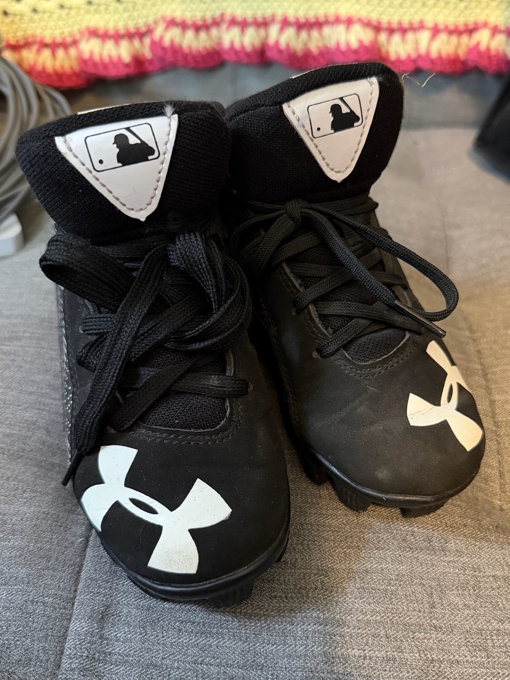 Under Armour Kids Black Sneakers with White Logo